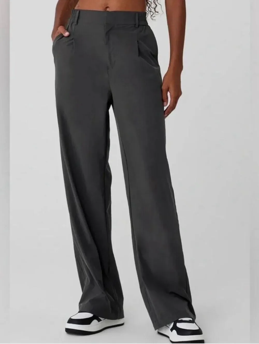 Alo Yoga Anthracite High Waist Pursuit Trousers M